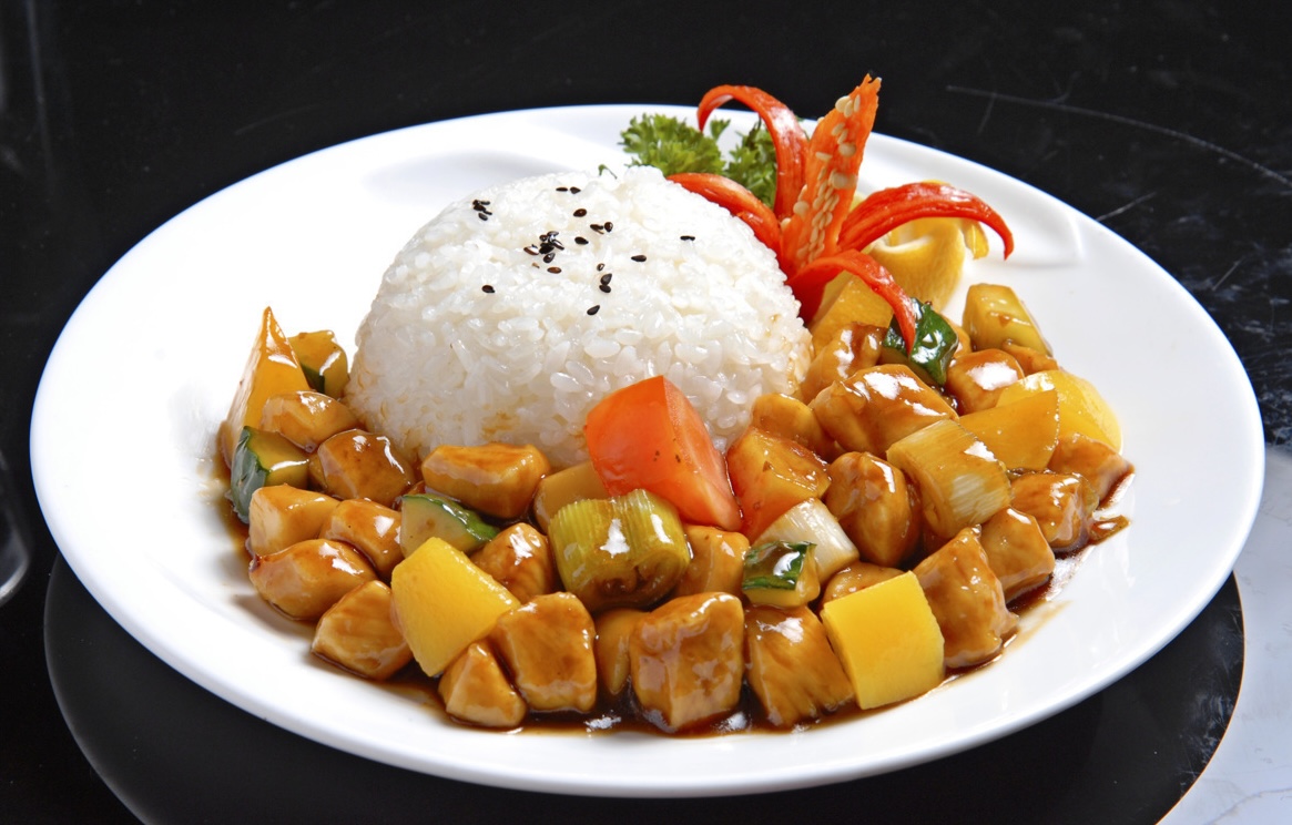 Kung Pow Chicken Rice