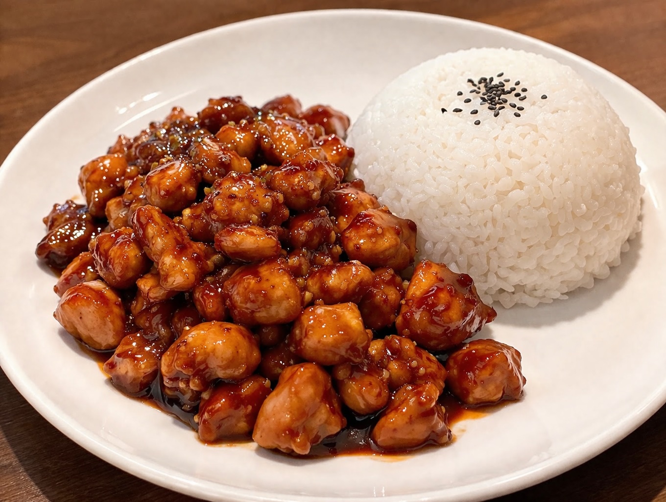 Sauteed Chicken in Spicy Sauce Rice